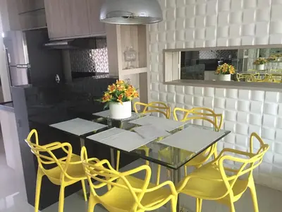 Uma área de estar em VIP Beira Mar Residence