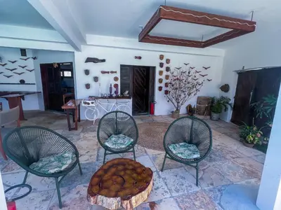 Uma área de estar em Pousada Paraíso do Vento