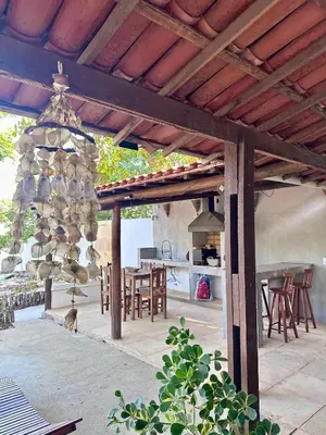 Um pátio ou outra área exterior em Manay Lagoa do Paraíso, casa 2 quartos na beira da Lagoa