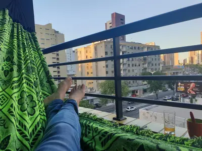 Uma varanda ou terraço em Flat da Claudia