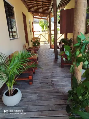 Uma varanda ou terraço em Chalés Pulo do Gato