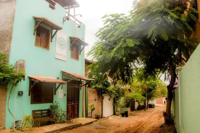 A vizinhança circundante ou próxima da casa de hóspedes