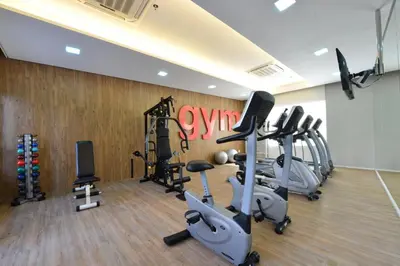 O centro de fitness e/ou as comodidades de fitness de Beira mar Meireles a um passo do mar