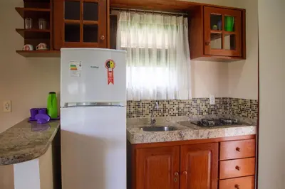 A cozinha ou kitchenette de Pousada Recreio Casa Grande