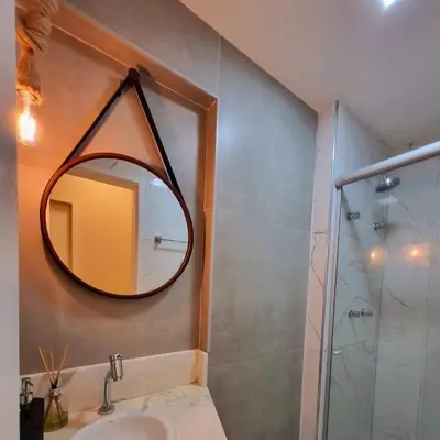 Uma casa de banho em Beach Living - Porto das Dunas - Ap Terreo 200m Beach Park PÉ NA AREIA