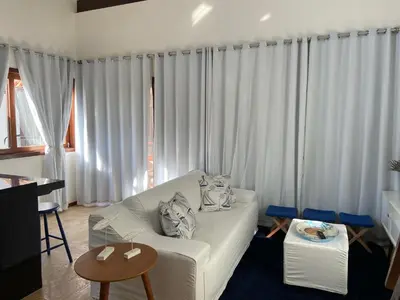 Uma área de estar em Taiba Beach Resort 01 Apto 2 quartos