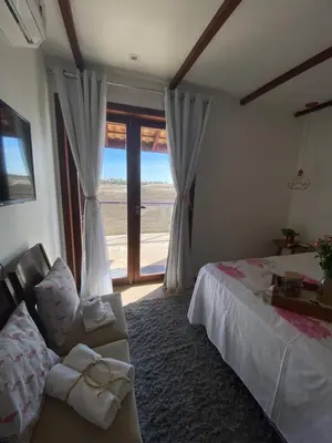 Uma cama ou camas num quarto em Taiba Beach Resort 01 Apto 2 quartos
