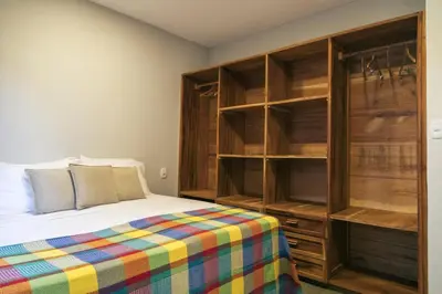 Uma cama ou camas num quarto em La Casina Jericoacoara