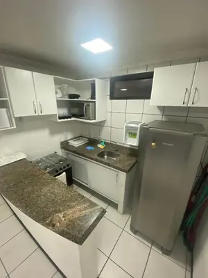 A cozinha ou kitchenette de Ed. Porto de Iracema com Vista para o Mar