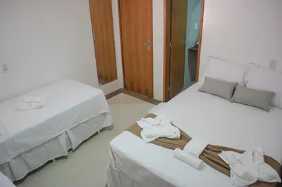 Uma cama ou camas num quarto em Haka Maori Jericoacoara