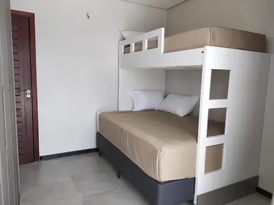 Uma cama ou camas num quarto em Terraço Flecheiras