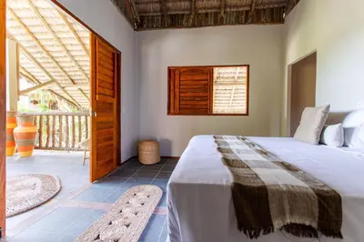 Uma cama ou camas num quarto em Casa dos Irmãos