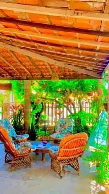 Um jardim no exterior de Casa em Mundaú Trairi-Ce