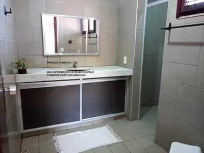 Uma casa de banho em Cumbuco - Casa de praia com piscina e deck