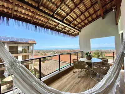 Uma varanda ou terraço em Porto das Dunas Boutique Praia Hotel