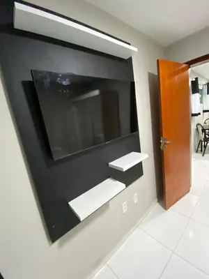 Uma casa de banho em Ap de 2 quartos com ar e Wi-Fi