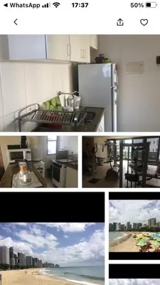 A cozinha ou kitchenette de Novo ideal para famílias e casais de frente para o mar