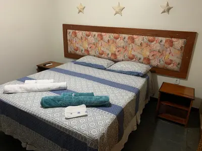Uma cama ou camas num quarto em Cumbuco Eco Paradise apto com varanda