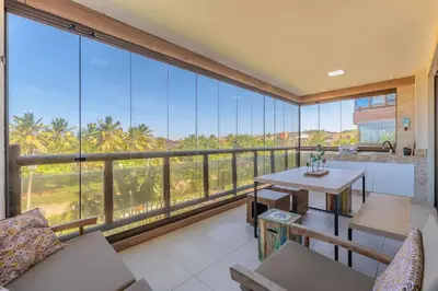 Uma varanda ou terraço em Wai Wai Resort #307 - Apê luxuoso por Carpediem