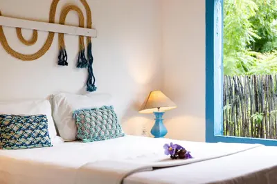 Uma cama ou camas num quarto em Casa PROX AO MAR - Icaraizinho de Amontada