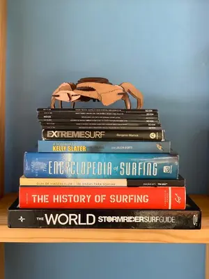 A biblioteca desta casa de hóspedes