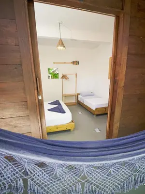 Uma cama ou camas num quarto em Casa Mar Taíba