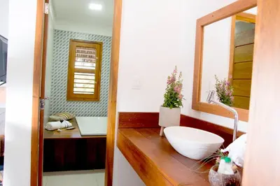 Uma casa de banho em Villa Água de Côco Preá
