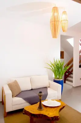 Uma área de estar em Villa Água de Côco Preá