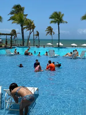 A piscina em ou perto de Apt Aconchegante no Wai Wai na praia de Cumbuco