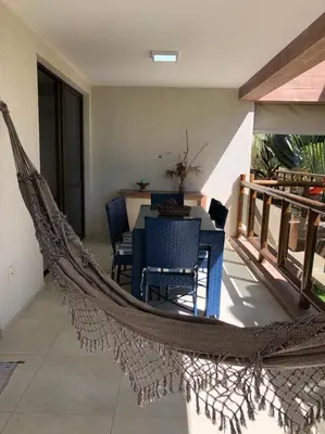 Uma área de estar em Apt Aconchegante no Wai Wai na praia de Cumbuco