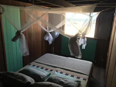 Uma cama ou camas num quarto em Casa tartaruga