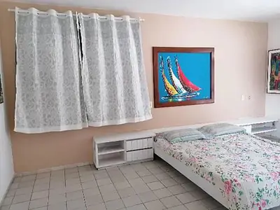 Uma cama ou camas num quarto em Villa Oloh com lazer completo em Caucaia - CE