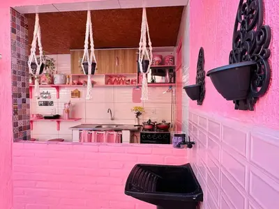 A cozinha ou kitchenette de Na Casa Delas Jericoacoara