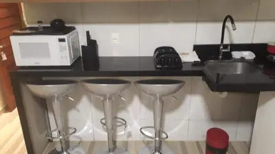 A cozinha ou kitchenette de 106 Flat mobiliado na Praia de Iracema
