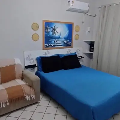 Uma cama ou camas num quarto em Porto Canoa, Chios Ap 102 , Aracati, CE