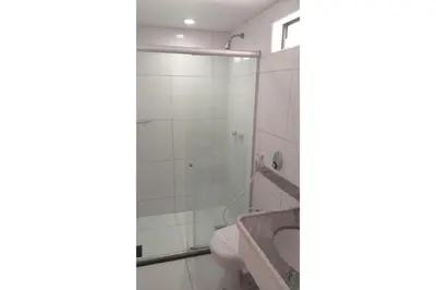 Uma casa de banho em 805 Flat mobiliado Praia de Iracema