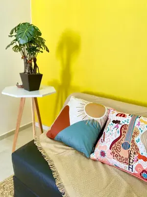Uma cama ou camas num quarto em Lounge PDD