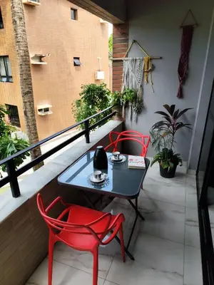 Uma varanda ou terraço em Lindo Apartamento na Praia do Futuro