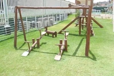 A área de jogos para crianças em VG FUN-OCEAN VIEW BEACH FRONT APARTMENT-Fortaleza