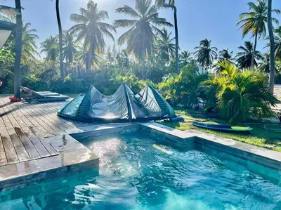 A piscina em ou perto de Vila Laguna Beach, kitesurf na Ilha do Guajiru