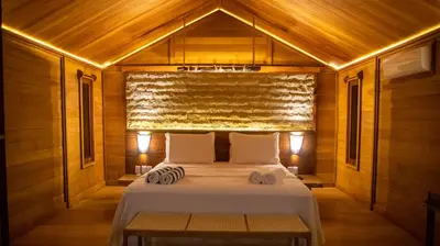 Uma cama ou camas num quarto em Collina Beach