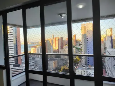 Uma vista geral de Fortaleza ou a vista da cidade a partir do apartamento