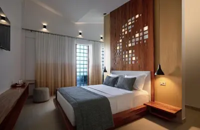 Uma cama ou camas num quarto em Villa Nautica Boutique Hotel