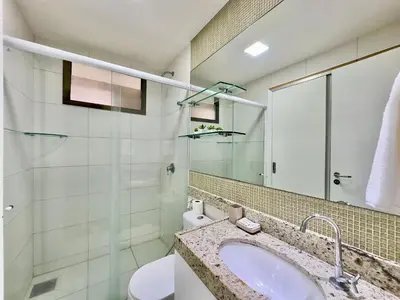 Uma casa de banho em Mandara Lanai Resort - Porto das Dunas