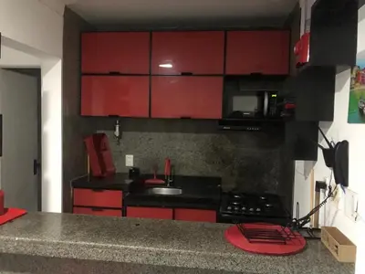 A cozinha ou kitchenette de Flat Beira Mar - Via Venetto