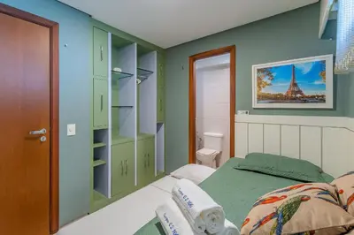 Uma cama ou camas num quarto em Scopa Beach #C2100 - Porto das Dunas por Carpediem