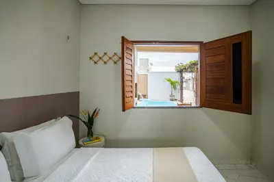 A planta de Casa no PREÁ COM PISCINA !