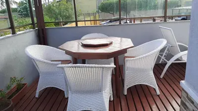 Uma varanda ou terraço em AP 103 com Piscina privativa - Flecheiras Residence Summer Plus