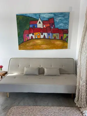 Uma área de estar em Villa Yvytu - Praia do Preá