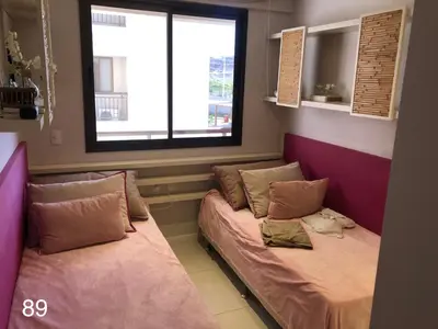 Uma cama ou camas num quarto em Mandara Kauai - Apartamento 3 quartos Porto das dunas